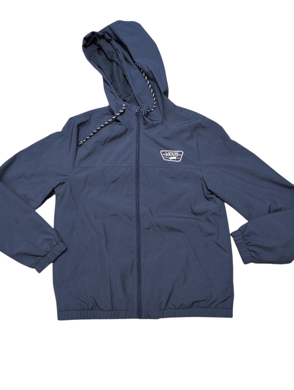 Vans Navy Blue Windbreaker Jacket Boys Medium